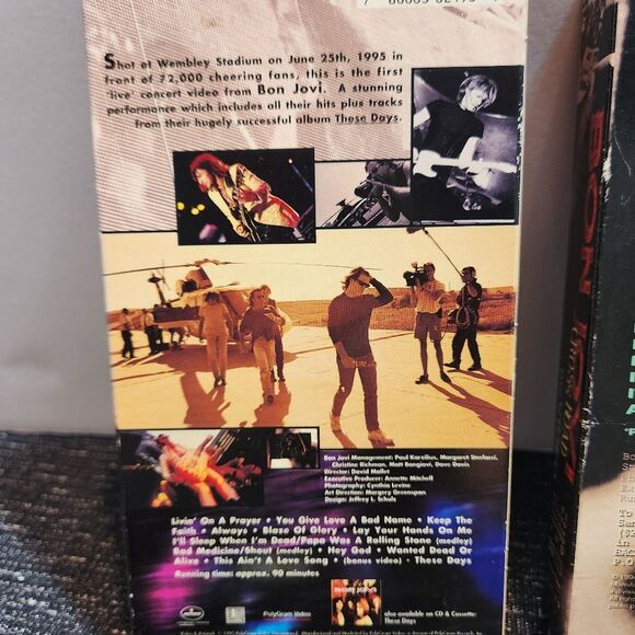 Bon Jovi VHS TAPES Lot Of 2 CROSS ROAD AND LIVE FROM LONDON - Picture 3 of 5